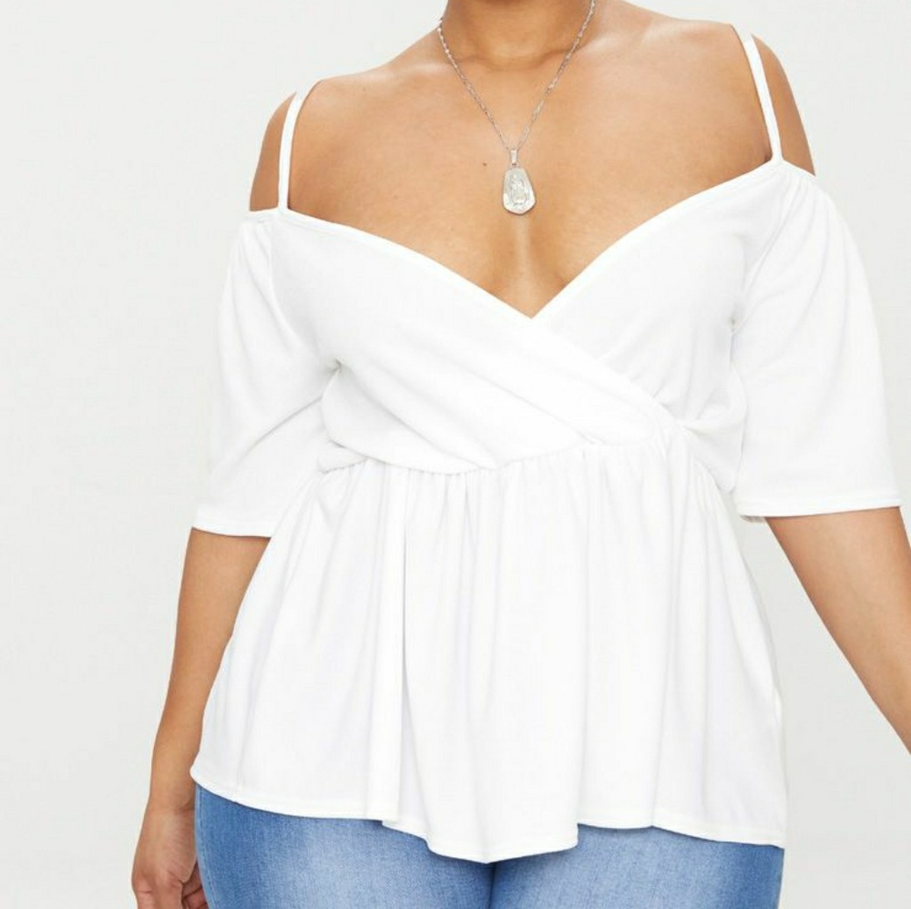 White PrettyLittleThing Blouse